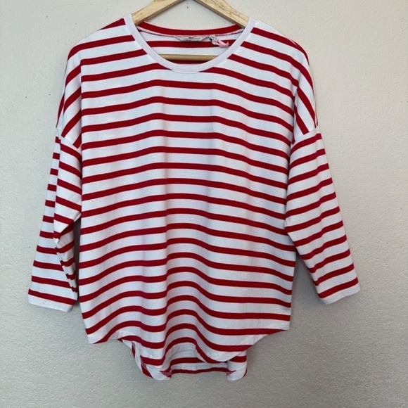 VINEYARD VINES Top Tee Women's Sz. S Shirttail hem Drop Shoulders Stretch Preppy - Picture 15 of 15